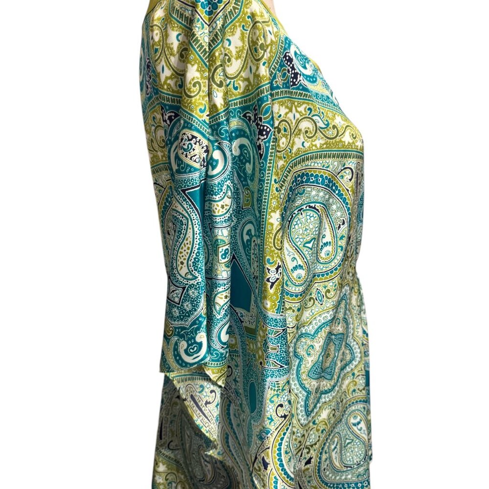 JONES NY SPRING/SUMMER GORGEOUS PRINT w/SLEEVE DETAIL TOP MEDIUM #C - Picture 4 of 8